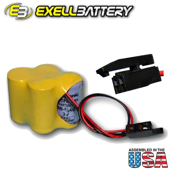 Exell Battery Emergency Lighting Battery for Allen Bradley A98L-0031-0025 CUSTOM-107 EBE-107 - main